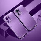 For Xiaomi Mix 4 Cool Sharp Series Aluminum Plate Brushed Lens All-inclusive Protective Case(Roland Purple) - 1
