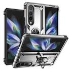 For Samsung Galaxy Z Fold4 Shockproof TPU + PC Phone Case(Silver) - 1
