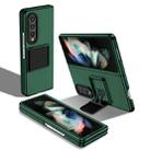 For Samsung Galaxy Z Fold3 5G Three-dimensional Folding Holder PC Phone Case(Green) - 1