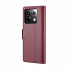 For Xiaomi Redmi Note 13 Pro 5G CaseMe 023 Butterfly Buckle Litchi Texture RFID Anti-theft Leather Phone Case(Wine Red) - 3
