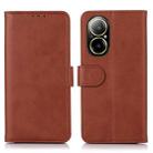 For Realme C67 4G Cow Texture Flip Leather Phone Case(Brown) - 1