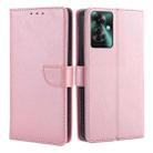 For OPPO Reno11 F 5G Calf Texture Buckle Flip Leather Phone Case(Rose Gold) - 1