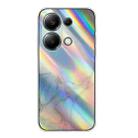 For Xiaomi Redmi Note 13 Pro 4G / Poco M6 Pro 4G Laser Marble Pattern Clear TPU Protective Phone Case(Grey) - 1