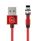 USAMS US-SJ472 U59 2.4A 8 Pin Rotating Aluminum Alloy Magnetic Charging Cable, Length:1m(Red) - 1