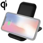 Q800 QI Three Coil Vertical Foldable Wireless Charger with Mobile Phone Holder (Black) - 1