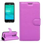 For Asus ZenFone GO / ZB452KG Litchi Texture Horizontal Flip Leather Case with Magnetic Buckle & Holder & Card Slots & Wallet(Purple) - 1