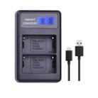 Lntelligent LCD Display USB Dual-charge Charger for For Sony NP-FM500H / NP-FM50 / NP-F550 - 1