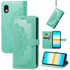 For Sony Xperia Ace III Mandala Flower Embossed Leather Phone Case(Green) - 1