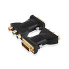 Gold Plated  DVI-I 24+5 Male to 3 RCA Gold-plated Video Audio AV Component Converter - 1