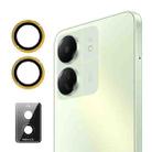 For Xiaomi Redmi 13C ENKAY Hat-Prince 9H Rear Camera Lens Aluminium Alloy Tempered Glass Film(Golden) - 1