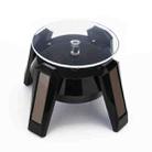 High-Footed UFO Solar 9cm 360 Rotating Display Stand Props Turntable(Black Blue Light) - 1