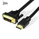 2m JINGHUA HDMI To DVI Transfer Cable Graphics Card Computer Monitor HD Cable - 1
