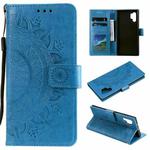 For Samsung Galaxy A32 5G Totem Flower Embossed Horizontal Flip TPU + PU Leather Case with Holder & Card Slots & Wallet(Blue)