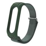 For Xiaomi Mi Band 6 / 5 / 4 / 3 9-shaped Buckle Twill Watch Band(Dark Green)
