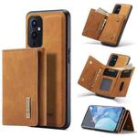For OnePlus 9 (EU/NA) DG.MING M1 Series 3-Fold Multi Card Wallet  Back Cover Shockproof Case with Holder Function(Brown)
