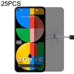 For Google Pixel 5a 5G 25 PCS 0.3mm 9H Surface Hardness 3D Curved Surface Privacy Glass Film