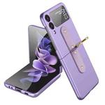 For Samsung Galaxy Z Flip3 5G Oil-sprayed Ring PC Phone Case(Purple)