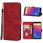 Leather Phone Case For Ulefone Power 3 / Power 3S(Red)