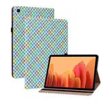 For Samsung Galaxy Tab A7 10.4 2020 Color Weave Smart Leather Tablet Case(Rainbow)