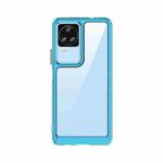 For Xiaomi Poco F4 Colorful Series Acrylic + TPU Phone Case(Transparent Blue)