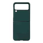 For Samsung Galaxy Z Flip3 5G Sheep Texture Genuine Leather Phone Case(Green)