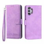 For Samsung Galaxy A32 5G Dierfeng Dream Line TPU + PU Leather Phone Case(Purple)
