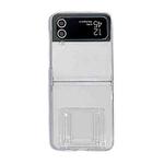 For Samsung Galaxy Z Flip3 5G PC Transparent Phone Case with Stereo Hidden Stand