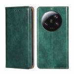 For Xiaomi 13 Ultra 5G Gloss Oil Solid Color Magnetic Leather Phone Case(Green)