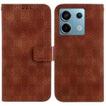 For Xiaomi Redmi Note 13 Pro 5G Double 8-shaped Embossed Leather Phone Case(Brown)