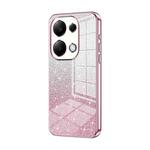 For Xiaomi Redmi Note 13 Pro 4G Gradient Glitter Powder Electroplated Phone Case(Pink)