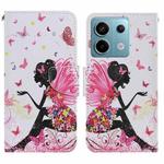 For Xiaomi Redmi Note 13 Pro Colored Drawing Pattern Leather Phone Case(Dancing Girl)