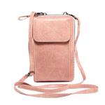 Elephant Pattern Multifunctional Cross Bag Phone Case(Light Pink)