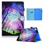 For Samsung Galaxy Tab A7 10.4 T500 / A7 T505 Colored Drawing Horizontal Flip Leather Case with Holder & Card Slots & Sleep / Wake-up Function(Starry Deer)