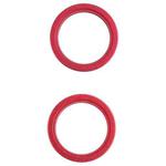 2 PCS Rear Camera Glass Lens Metal Outside Protector Hoop Ring for iPhone 13 mini(Red)