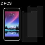 2 PCS for LG K4 (2017) 0.26mm 9H Surface Hardness Explosion-proof Non-full Screen Tempered Glass Screen Film