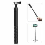 PULUZ 110cm Metal Selfie Stick Monopod with Invisible Adapter Base & Screw for Insta360 One RS / X2 / X3 / X4