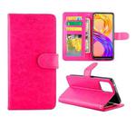 For OPPO Realme 8 / 8 Pro Crazy Horse Texture Leather Horizontal Flip Protective Case with Holder & Card Slots & Wallet & Photo Frame(Rose Red)