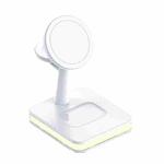 WX-991 Magnetic 4 in 1 Wireless Charger for iPhone / iWatch / AirPods or other Smart Phones(White)