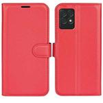 For OPPO Realme 8i Litchi Texture Horizontal Flip Protective Case with Holder & Card Slots & Wallet(Red)