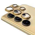 For Samsung Galaxy S22 Ultra ENKAY 9H Rear Camera Lens Aluminium Alloy Tempered Glass Film(Golden)