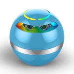 GS009 Bluetooth 4.2 Round Ball Small Speaker With Colorful Light Support TF Card / FM(Blue)