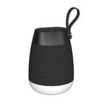 Bluetooth Wireless Fabric Speaker Cylindrical Waterproof Subwoofer With RGB Light(Black)