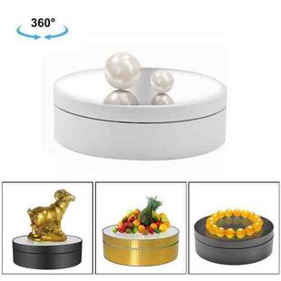 12cm 360 Degree Rotating Turntable Mirror Electric Display Stand Video Shooting Props Turntable, Load: 3kg (White)