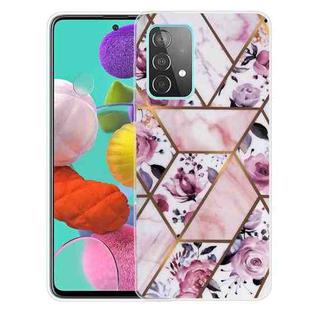 For Samsung Galaxy A32 5G Marble Shockproof  TPU Protective Case(Rhombus Rose)