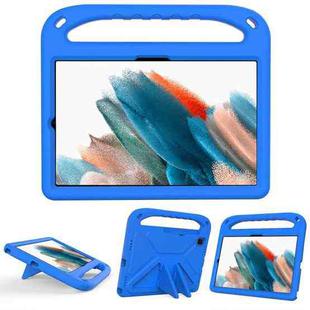 For Samsung Galaxy Tab A7 10.4 (2020) T500 Handle Portable EVA Shockproof Anti Falling Protective Case with Triangle Holder(Blue)