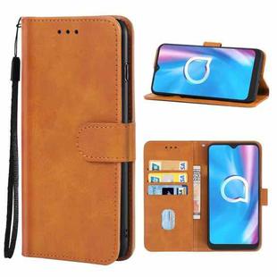 Leather Phone Case For Alcatel 1SE 2020(Brown)