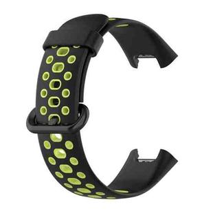 For Xiaomi Redmi Watch 2 Two-color Silicone Strap Watch Band(Black Green)