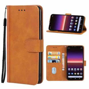 Leather Phone Case For Sony Ericsson Xperia 10 II(Brown)