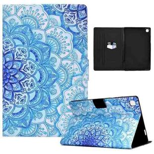 For Samsung Galaxy Tab A7 10.4 2020 Electric Pressed TPU Leather Tablet Case(Green Flower)