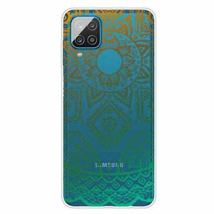 For Samsung Galaxy A42 5G Gradient Lace Transparent TPU Phone Case(Gradient Green)